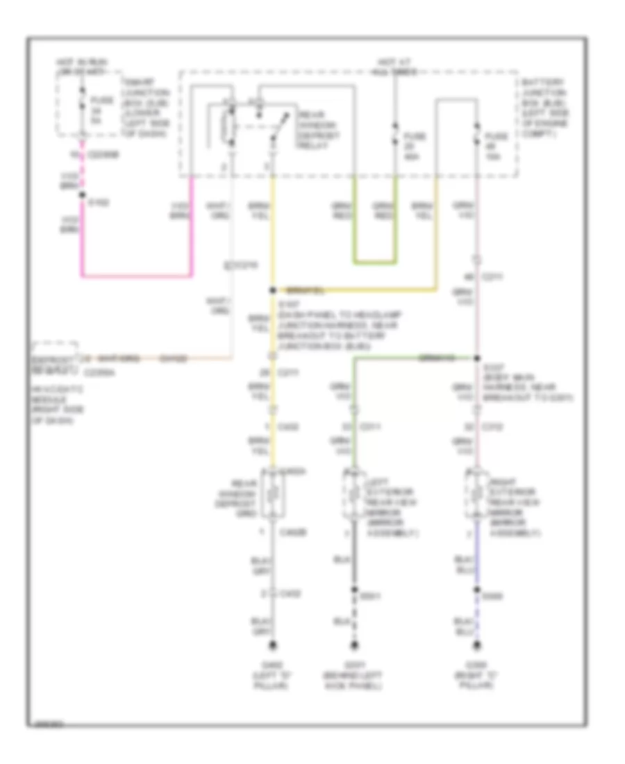Defoggers Wiring Diagram for Lincoln MKT 2012