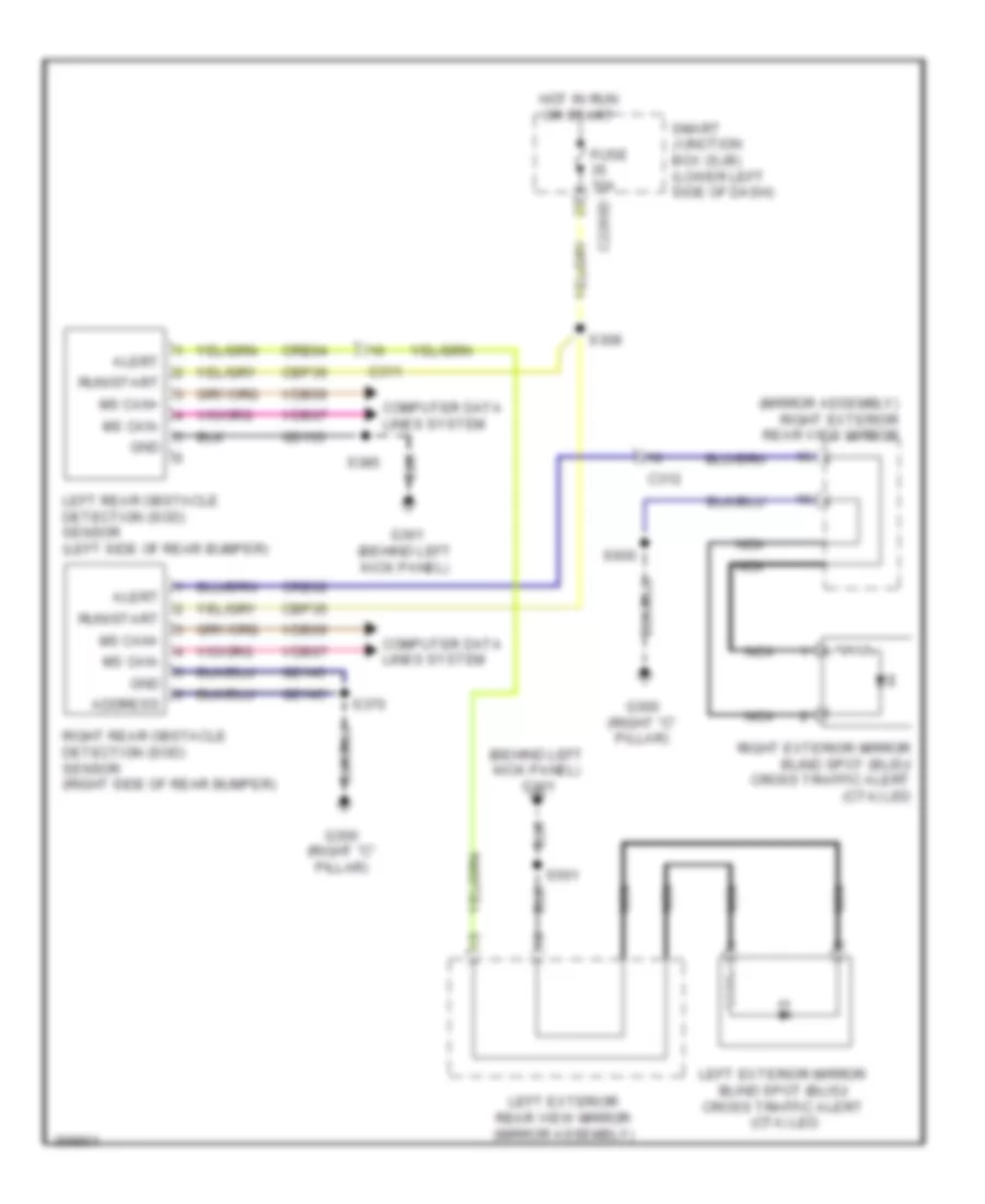 Blind Spot Information System Wiring Diagram for Lincoln MKT 2012