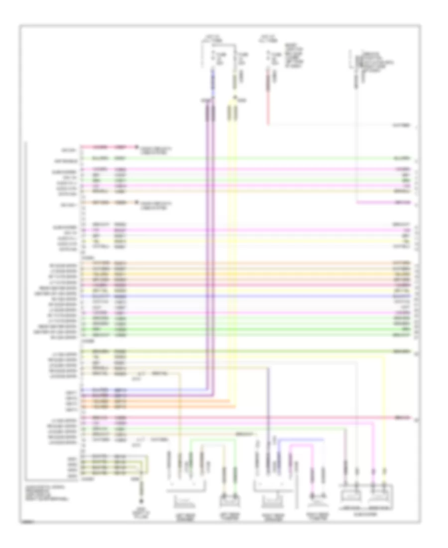 Navigation Wiring Diagram (1 of 3) for Lincoln MKT 2012