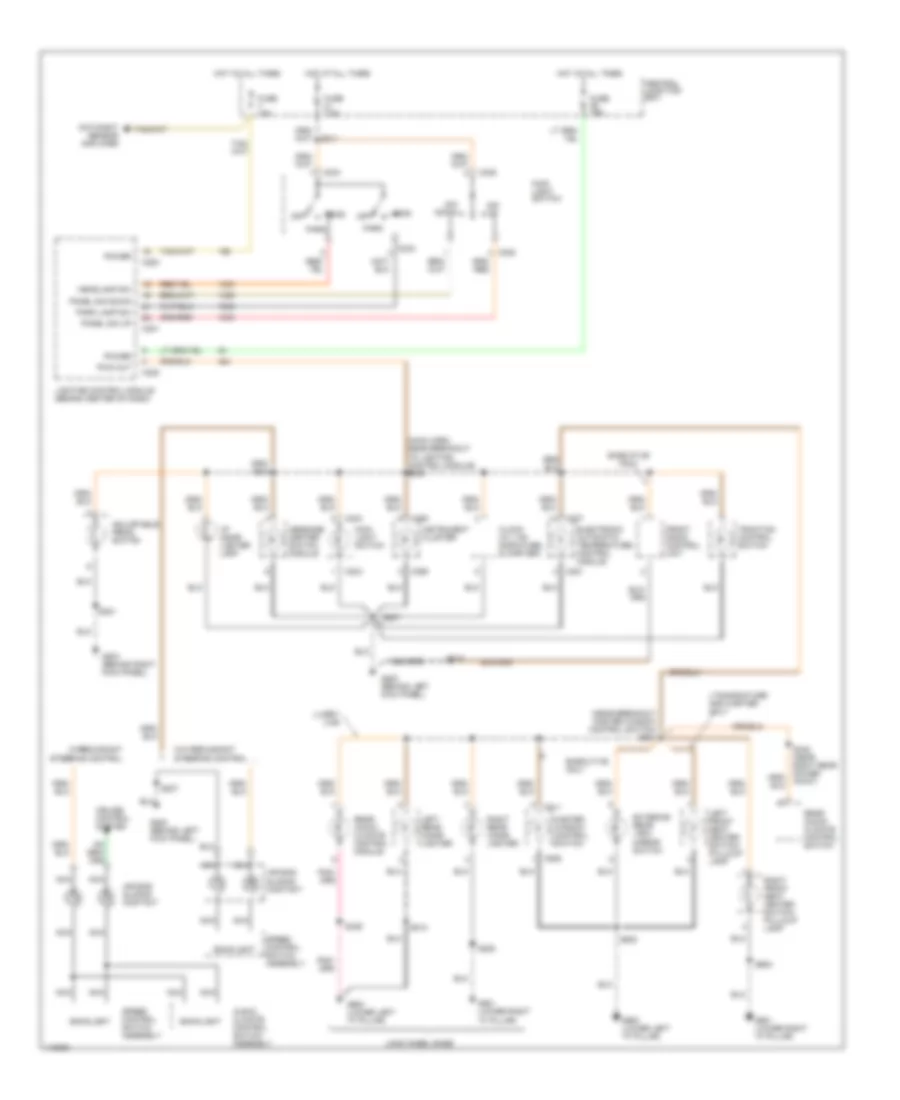 Instrument Illumination Wiring Diagram for Lincoln Town Car Cartier 2001