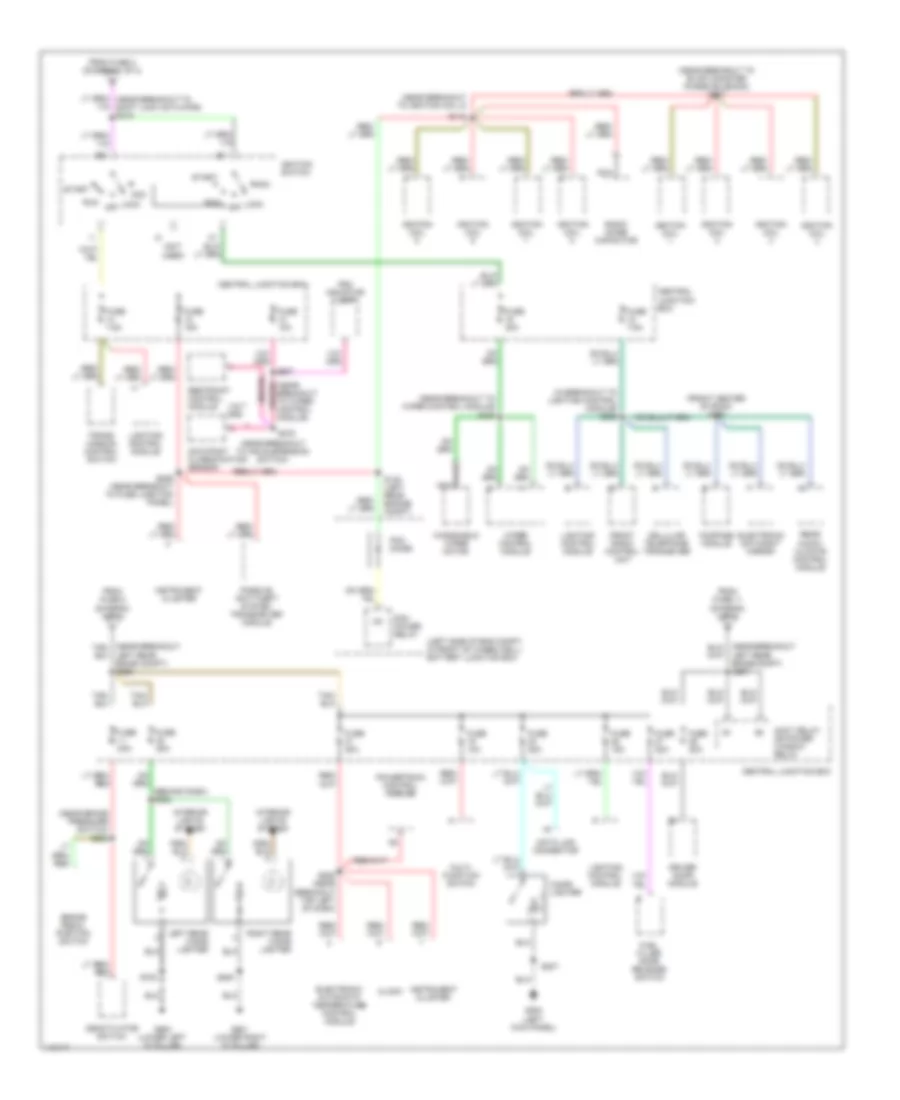 Power Distribution Wiring Diagram 3 of 3 for Lincoln Town Car Cartier 2001