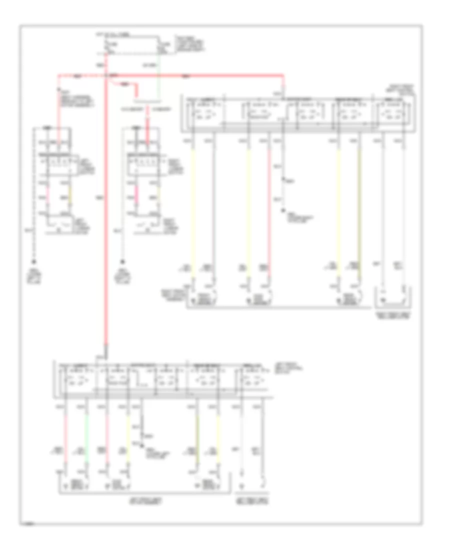 Power  Lumbar Seat Wiring Diagram, Except Long Wheel Base for Lincoln Town Car Cartier L 2001