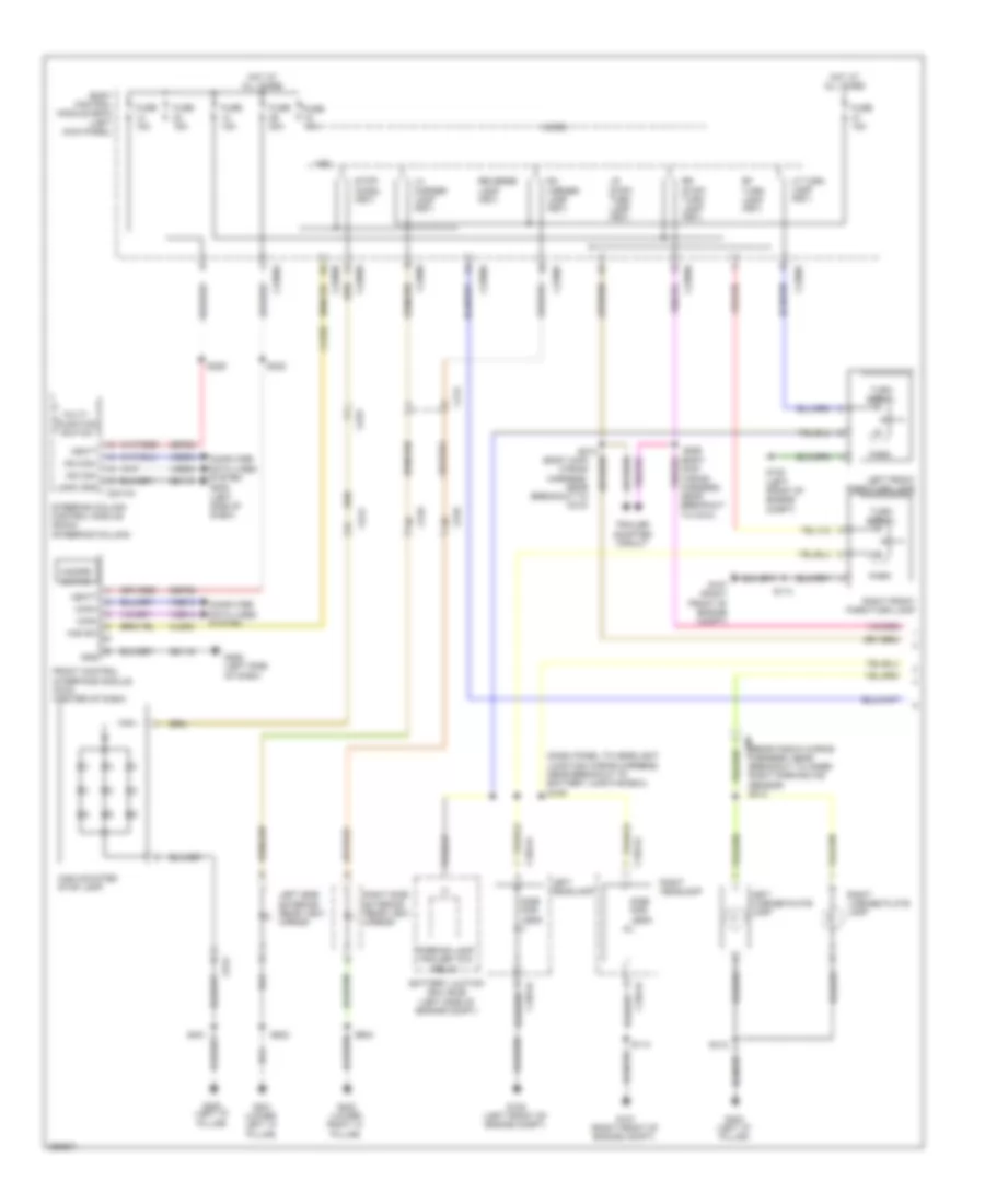 Exterior Lamps Wiring Diagram (1 of 2) for Lincoln MKX 2012