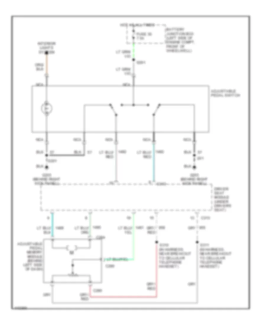 Adjustable Pedal Wiring Diagram for Lincoln Town Car Executive 2001