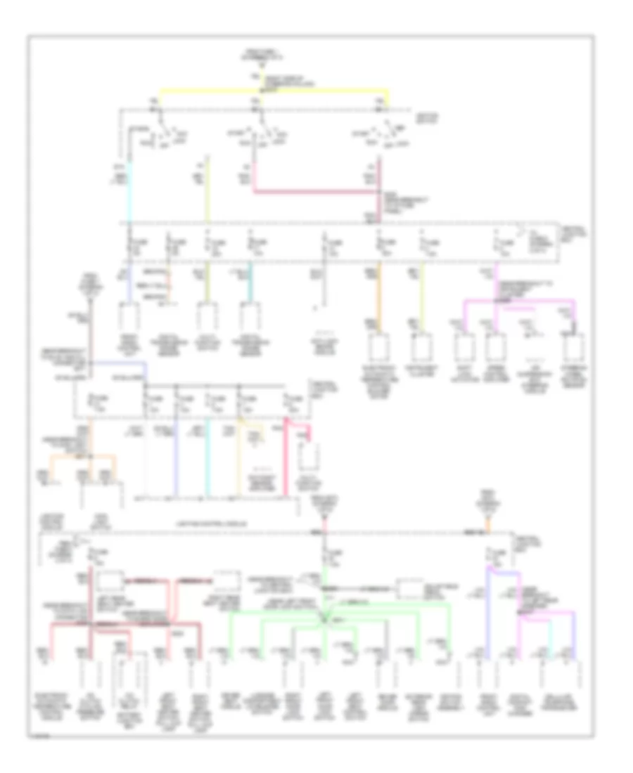 Power Distribution Wiring Diagram 2 of 3 for Lincoln Town Car Executive 2001