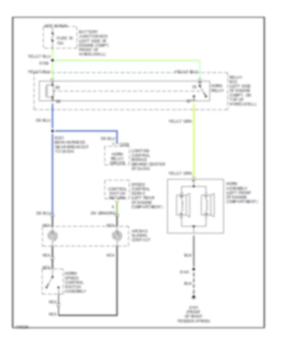 Horn Wiring Diagram for Lincoln Town Car Signature 2001