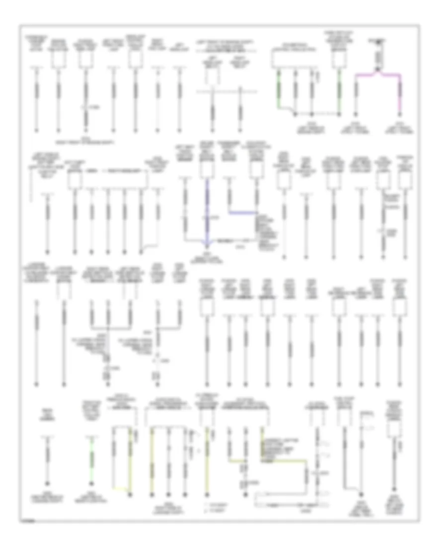 Ground Distribution Wiring Diagram, Hybrid (3 of 3) for Lincoln MKZ Hybrid 2012