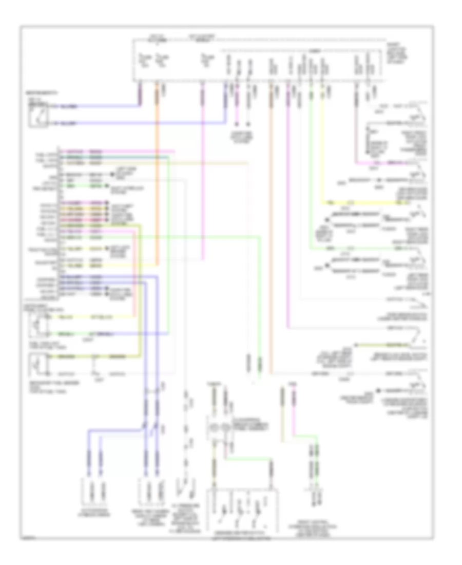 Instrument Cluster Wiring Diagram Except Hybrid for Lincoln MKZ Hybrid 2012