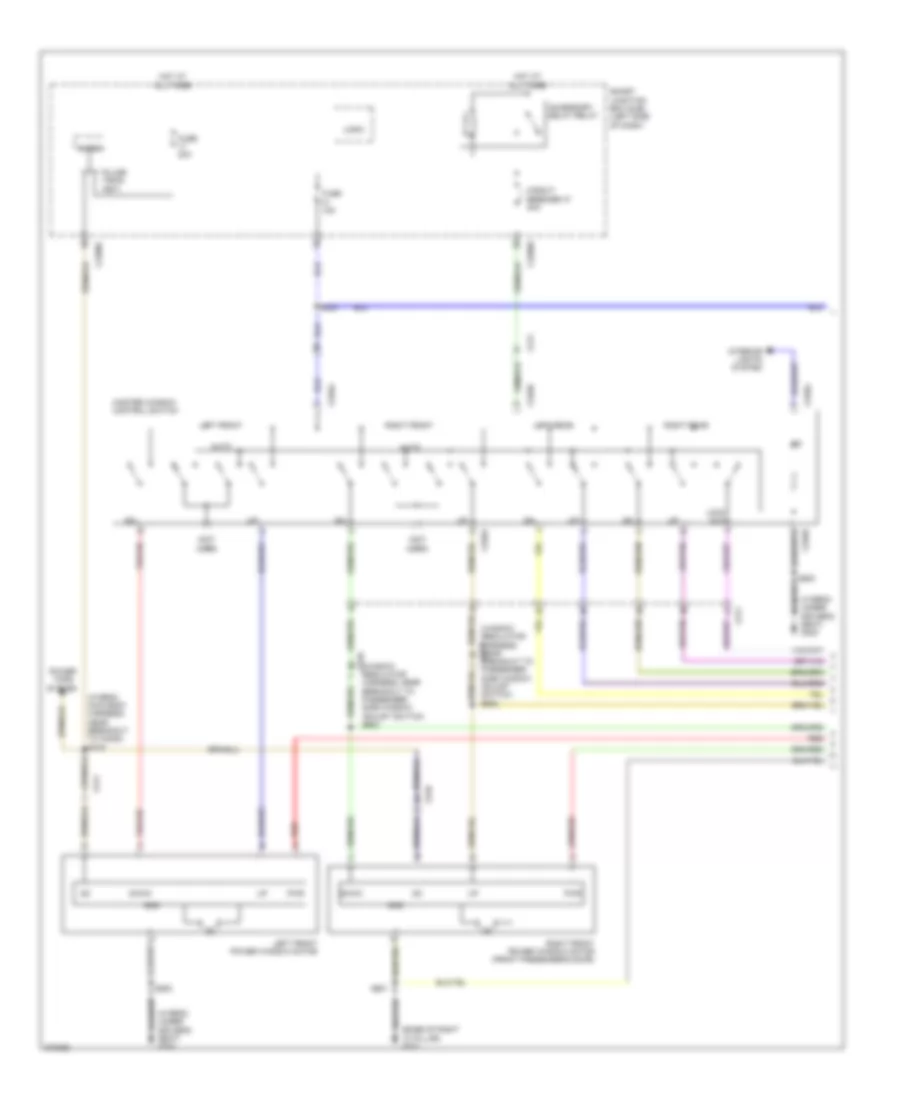 Power Windows Wiring Diagram 1 of 2 for Lincoln MKZ Hybrid 2012