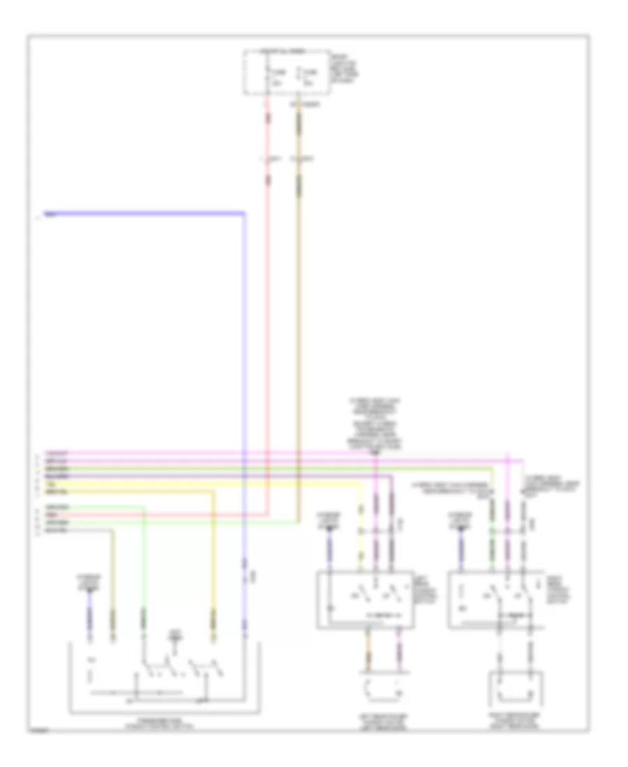 Power Windows Wiring Diagram (2 of 2) for Lincoln MKZ Hybrid 2012