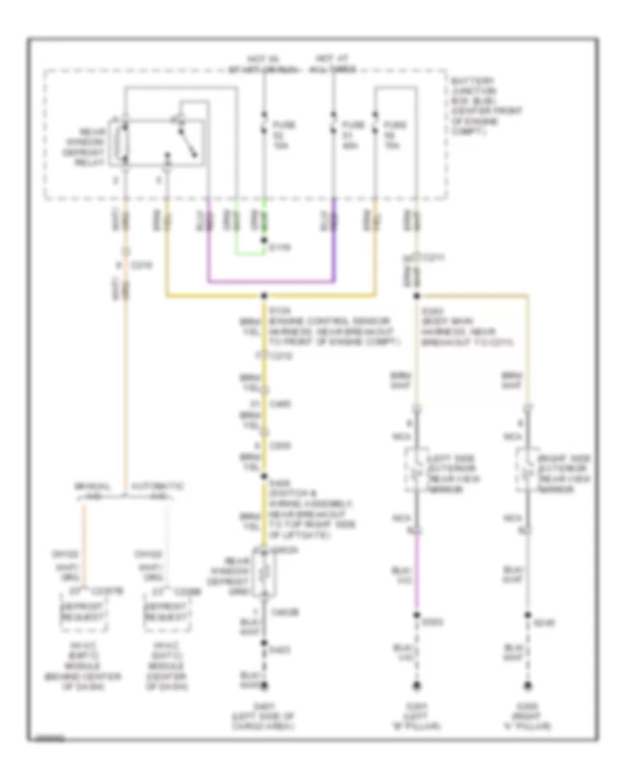 Defoggers Wiring Diagram for Lincoln Navigator 2012