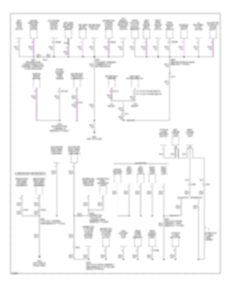 Ground Distribution Wiring Diagram (4 of 5) for Lincoln Navigator 2012