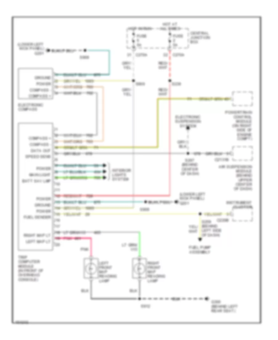 Overhead Console Wiring Diagram for Lincoln Blackwood 2002