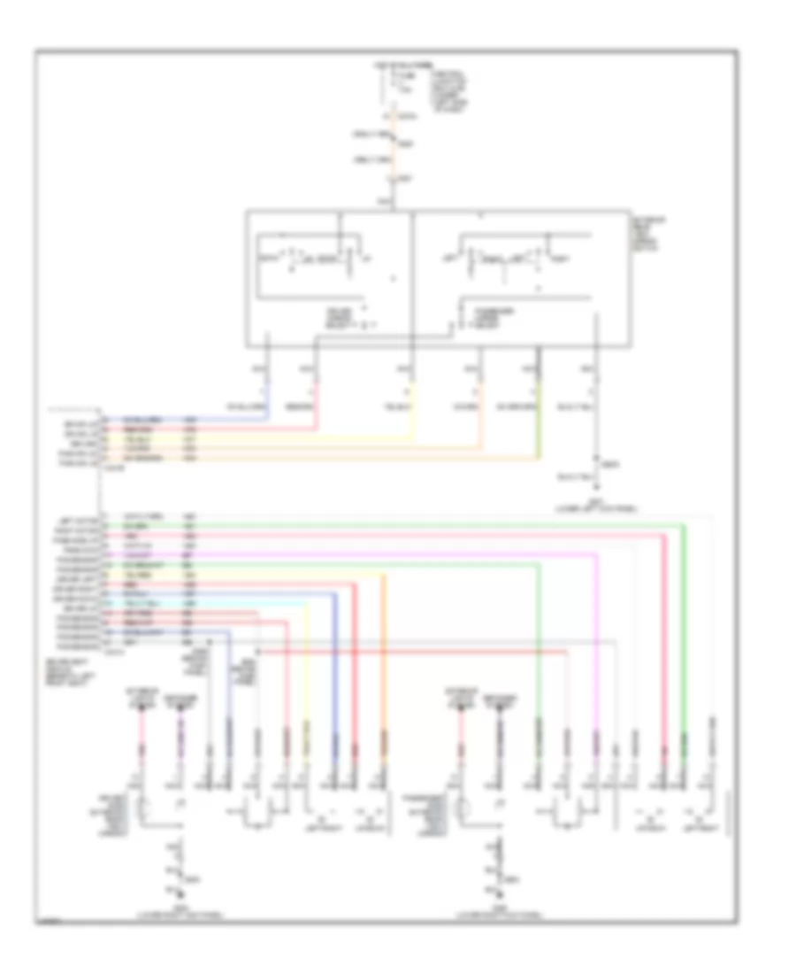 Power Mirror Wiring Diagram, Early Production for Lincoln Blackwood 2002