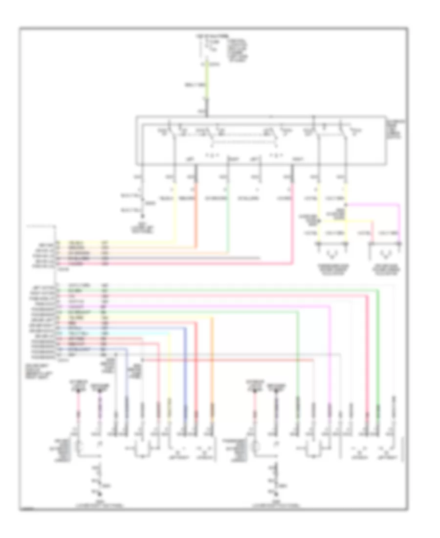 Power Mirror Wiring Diagram, Late Production for Lincoln Blackwood 2002