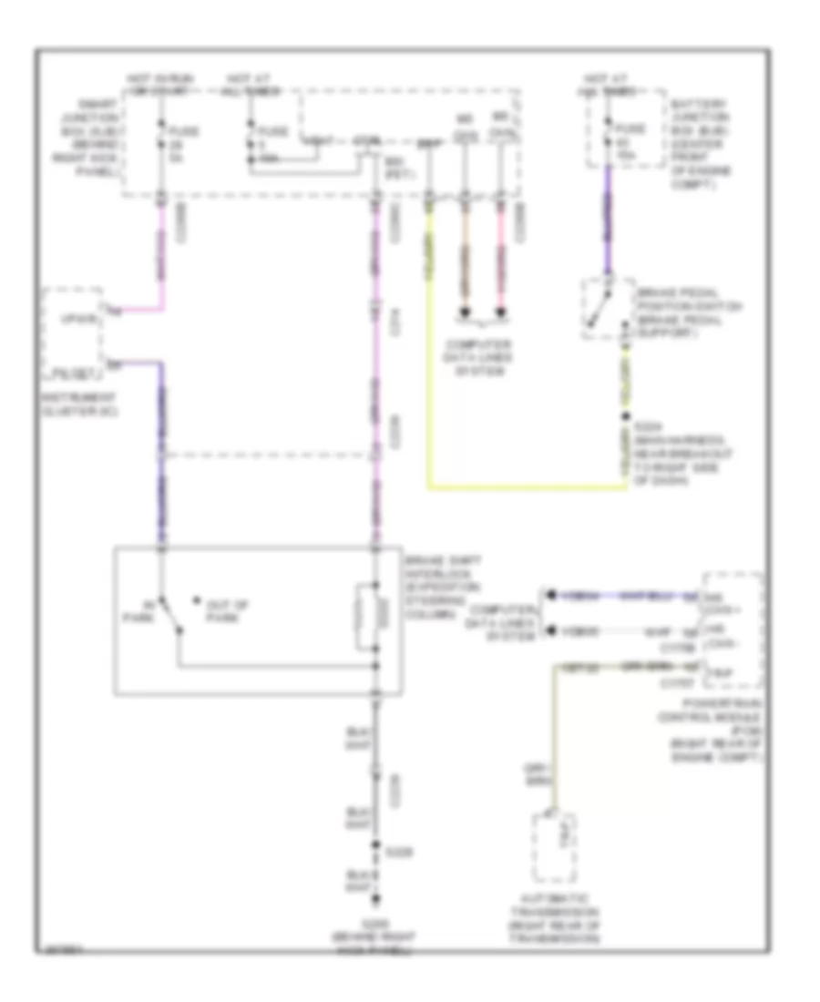 Shift Interlock Wiring Diagram with Column Shift for Lincoln Navigator L 2012