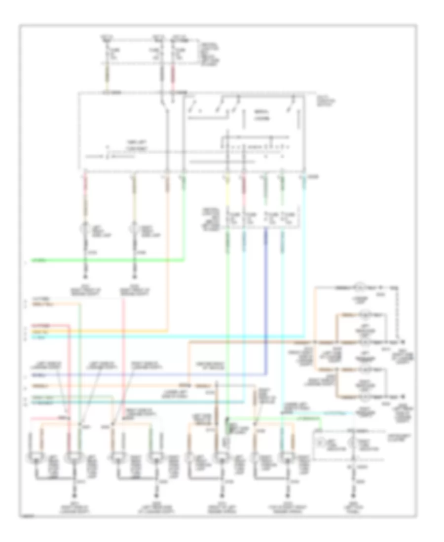 Exterior Lamps Wiring Diagram (2 of 2) for Lincoln Continental 2002