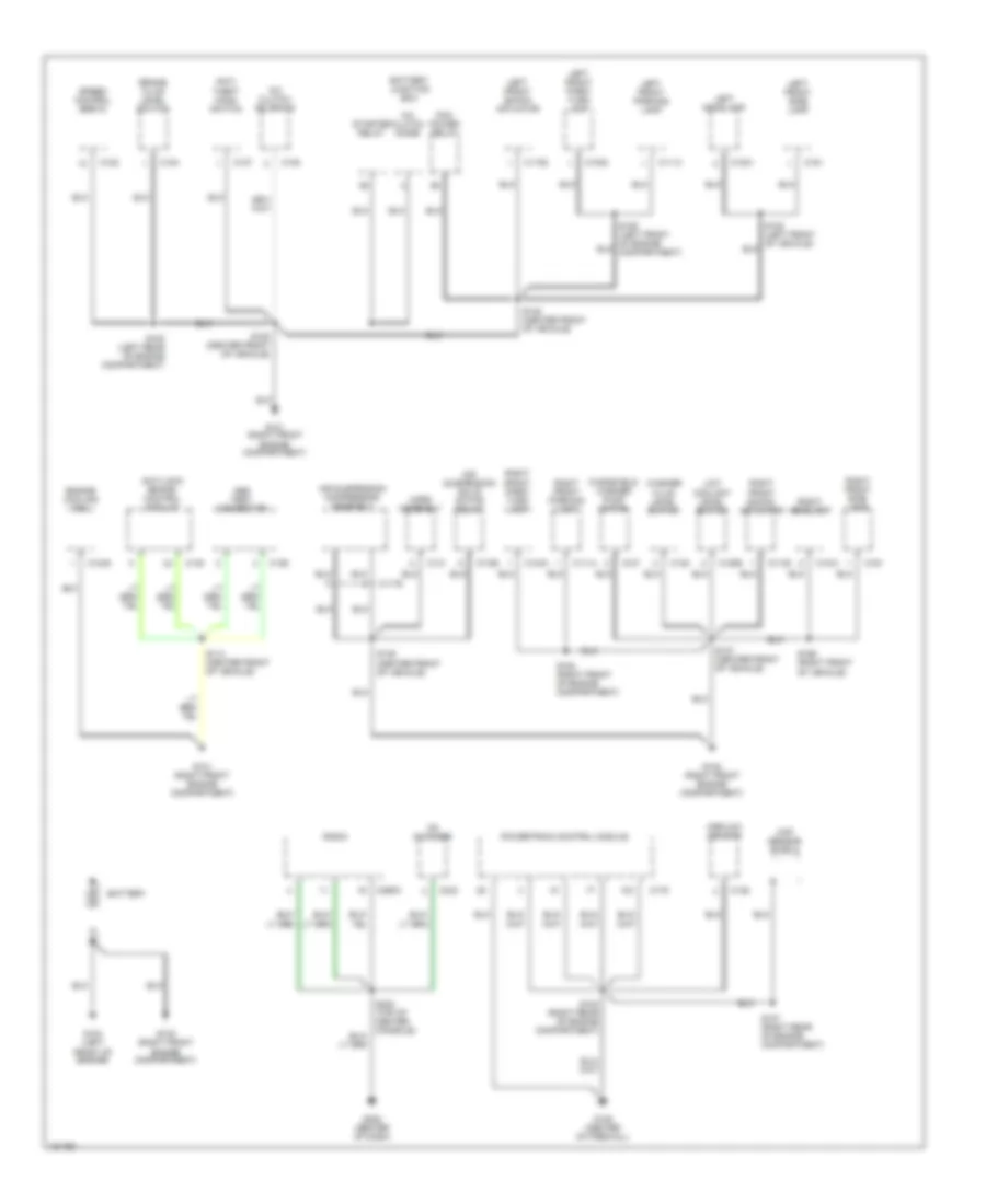 Ground Distribution Wiring Diagram 1 of 3 for Lincoln Continental 2002