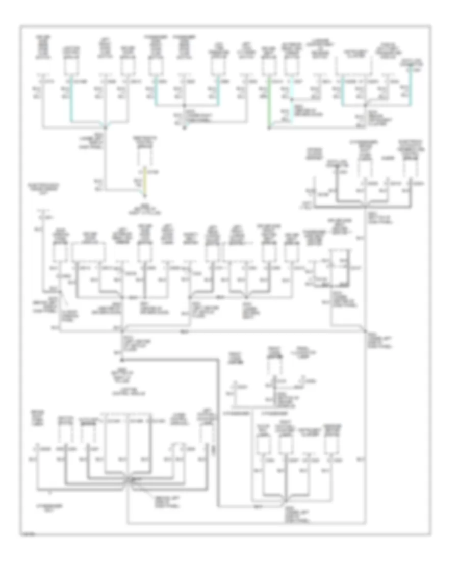 Ground Distribution Wiring Diagram (2 of 3) for Lincoln Continental 2002