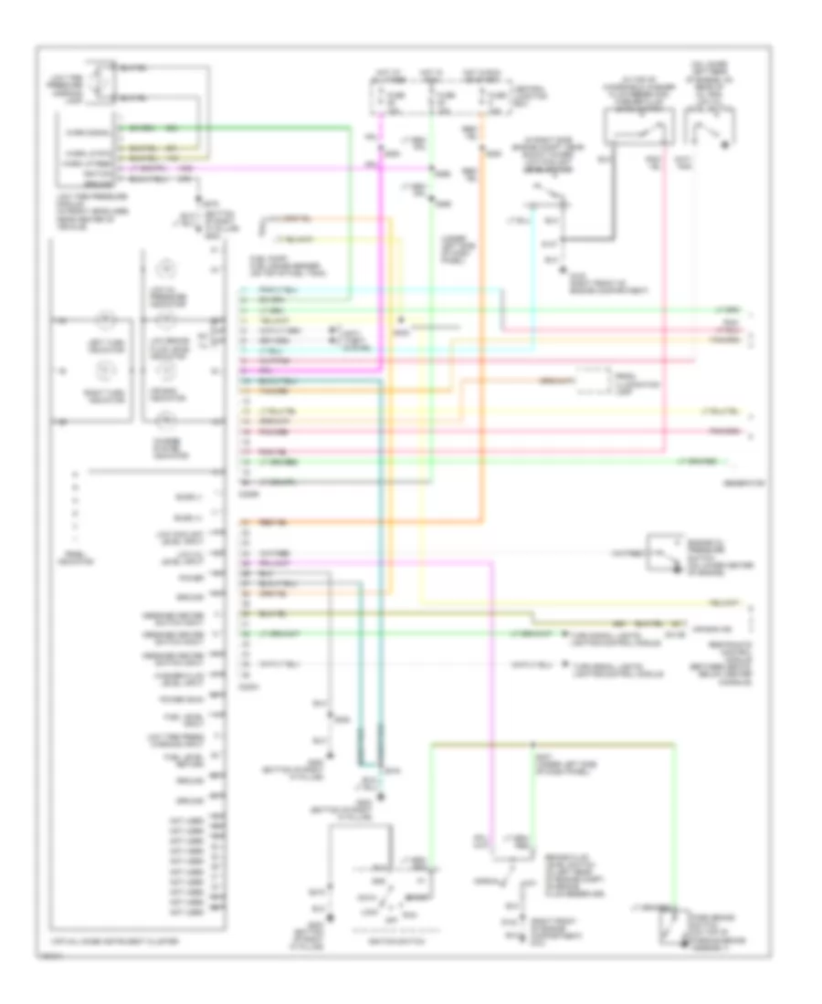 Instrument Cluster Wiring Diagram 1 of 2 for Lincoln Continental 2002