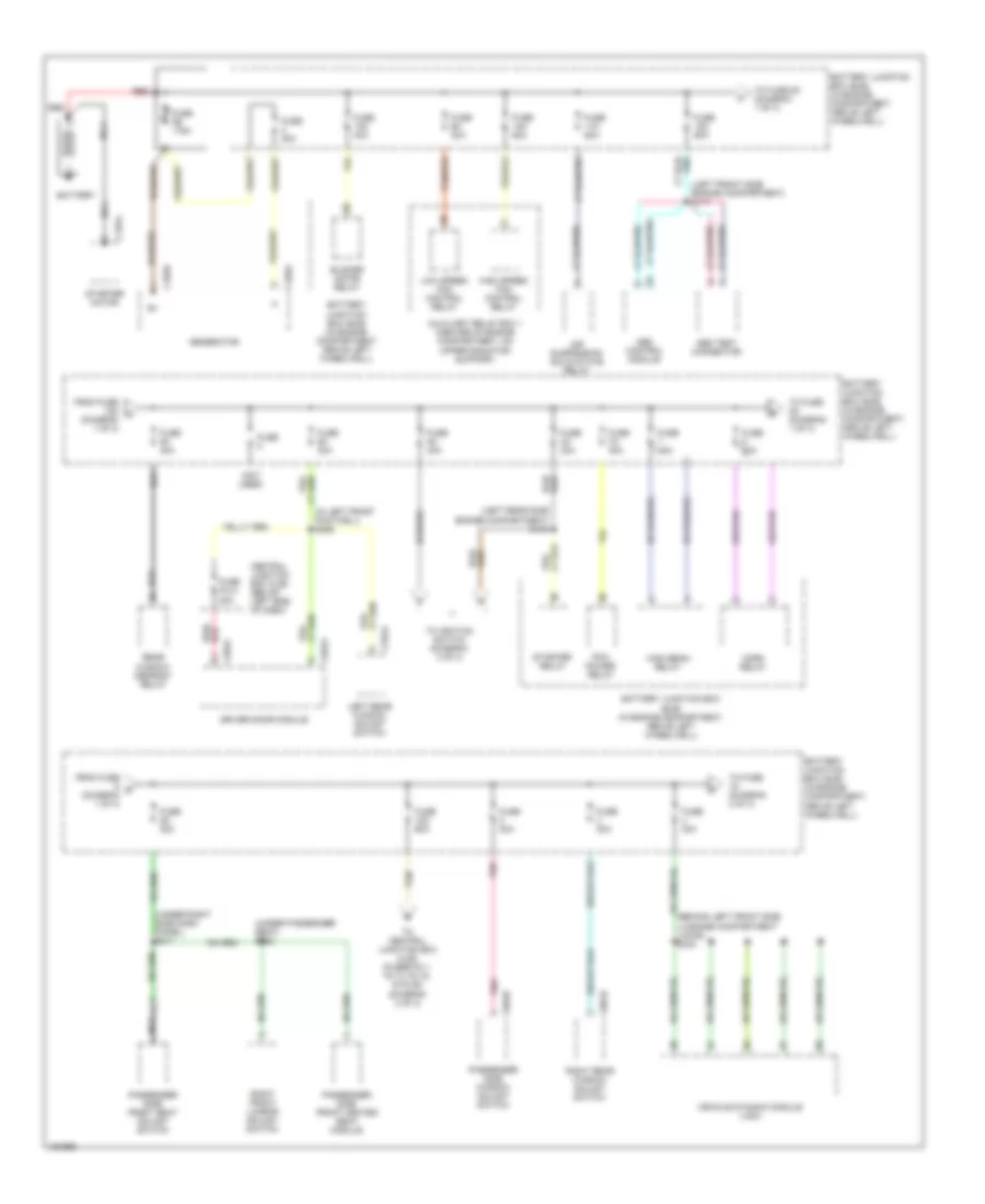 Power Distribution Wiring Diagram 1 of 4 for Lincoln Continental 2002