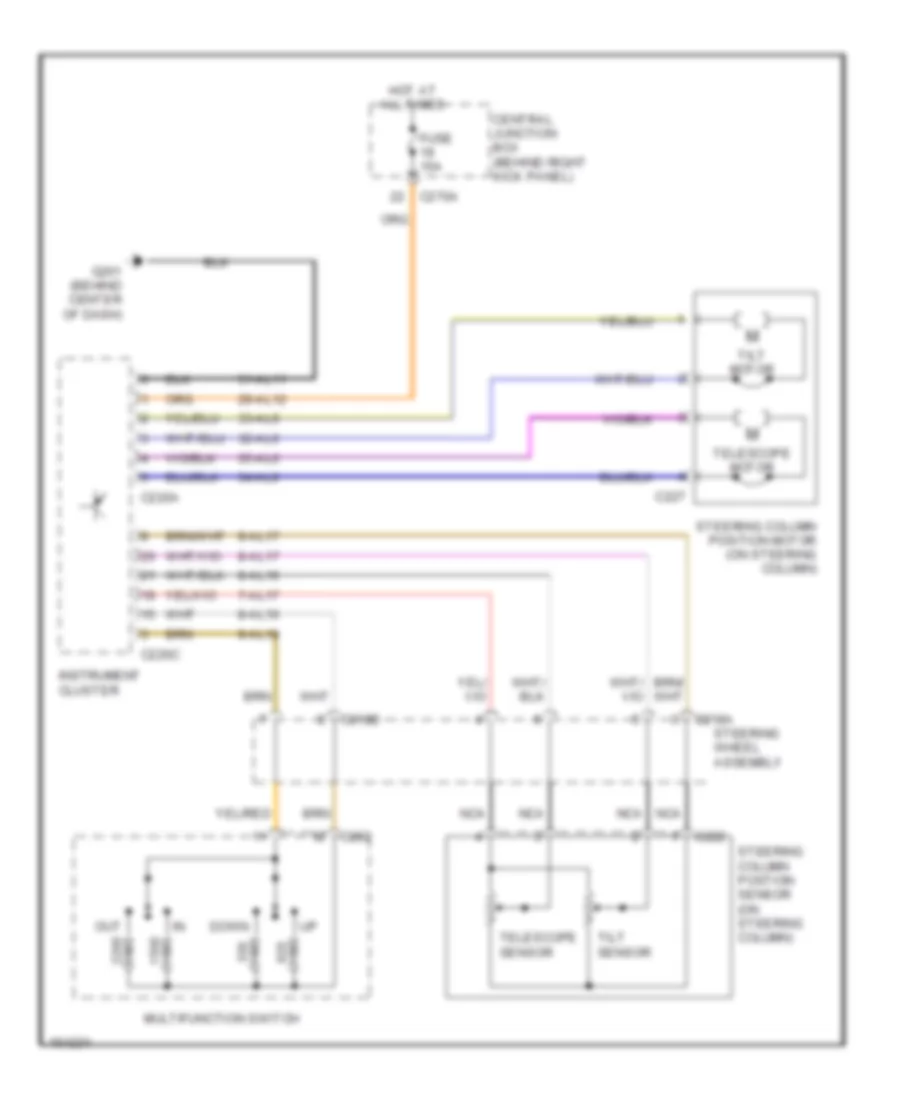 Steering Column Memory Wiring Diagram for Lincoln LS 2002