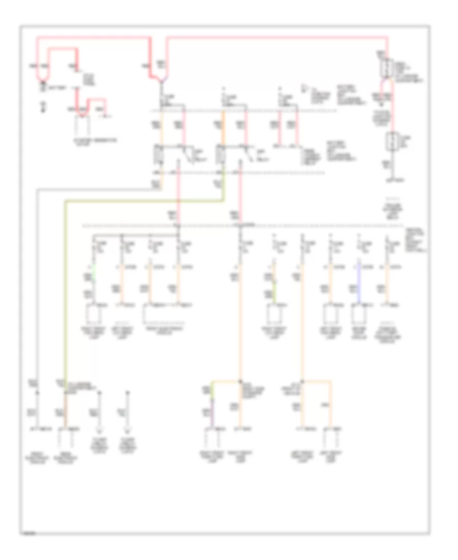 Power Distribution Wiring Diagram 1 of 5 for Lincoln LS 2002