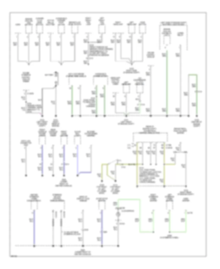 Ground Distribution Wiring Diagram 1 of 3 for Lincoln MKS 2013