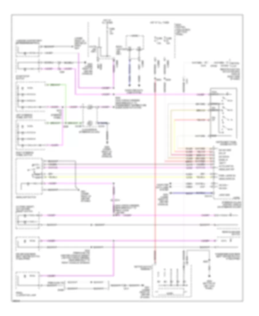 Instrument Illumination Wiring Diagram for Lincoln MKS 2013
