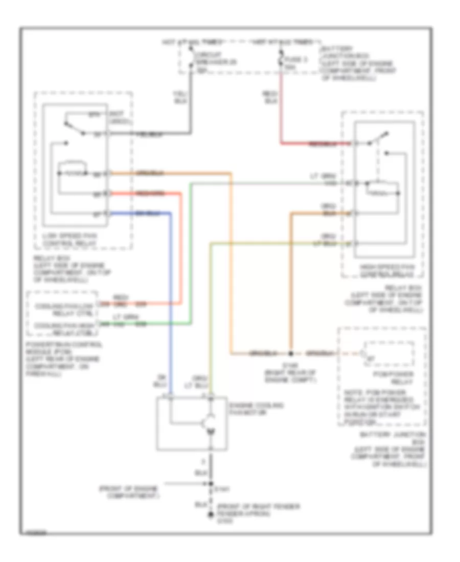 Cooling Fan Wiring Diagram for Lincoln Town Car Cartier 2002
