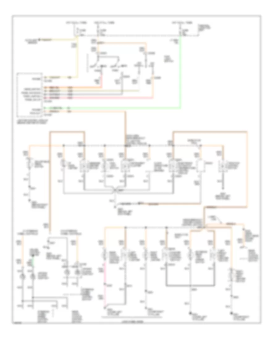 Instrument Illumination Wiring Diagram for Lincoln Town Car Cartier 2002
