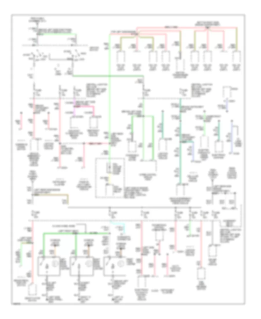 Power Distribution Wiring Diagram (3 of 3) for Lincoln Town Car Cartier 2002