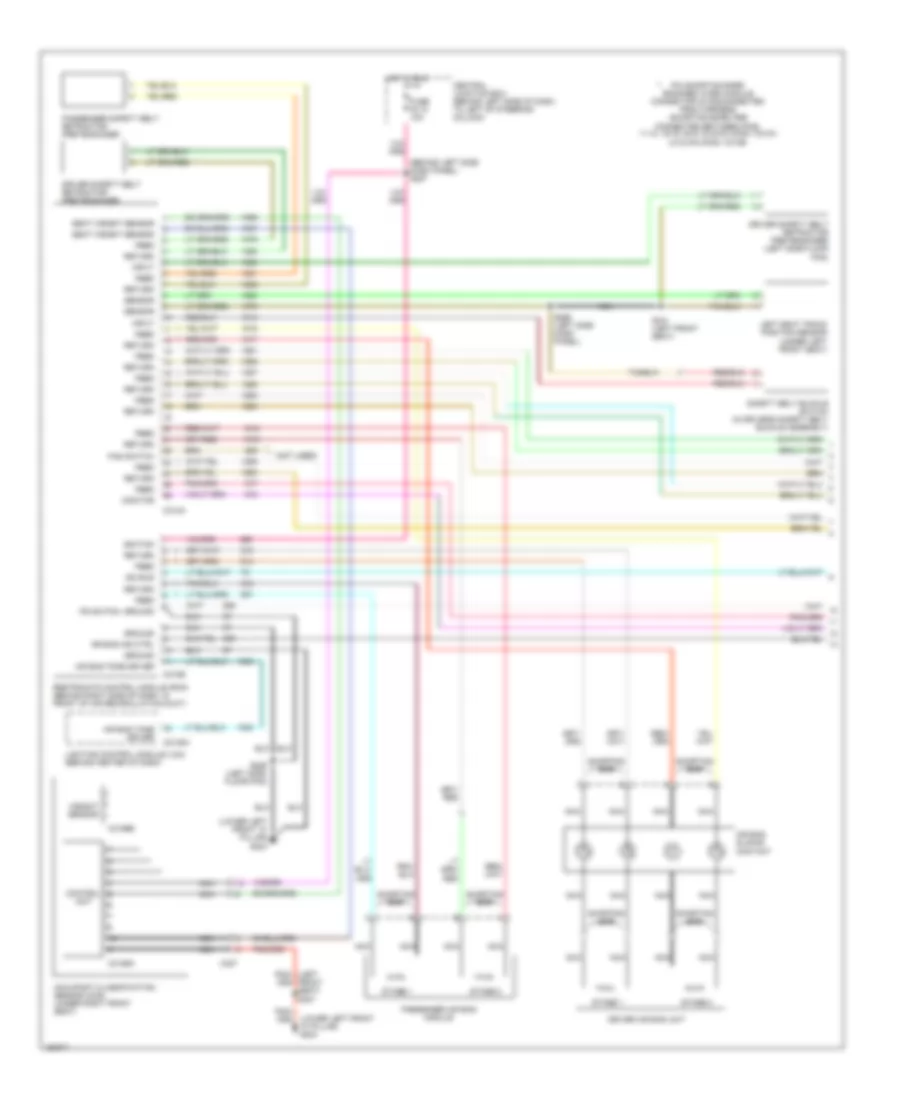 Supplemental Restraint Wiring Diagram 1 of 2 for Lincoln Town Car Cartier 2002