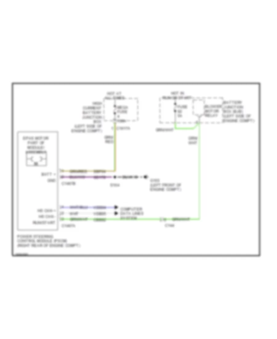 Electronic Power Steering Wiring Diagram for Lincoln MKT 2013