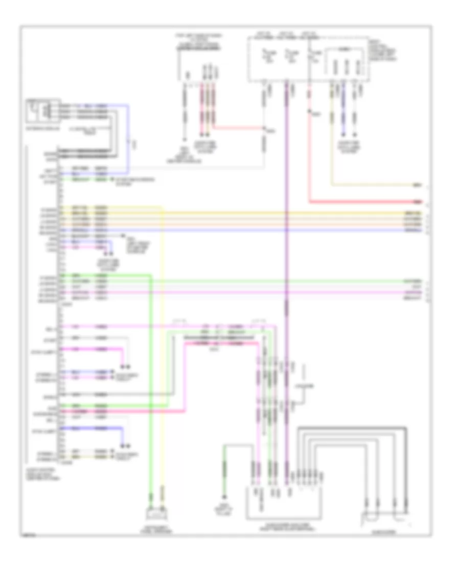 Radio Wiring Diagram, without THX (1 of 2) for Lincoln MKT 2013
