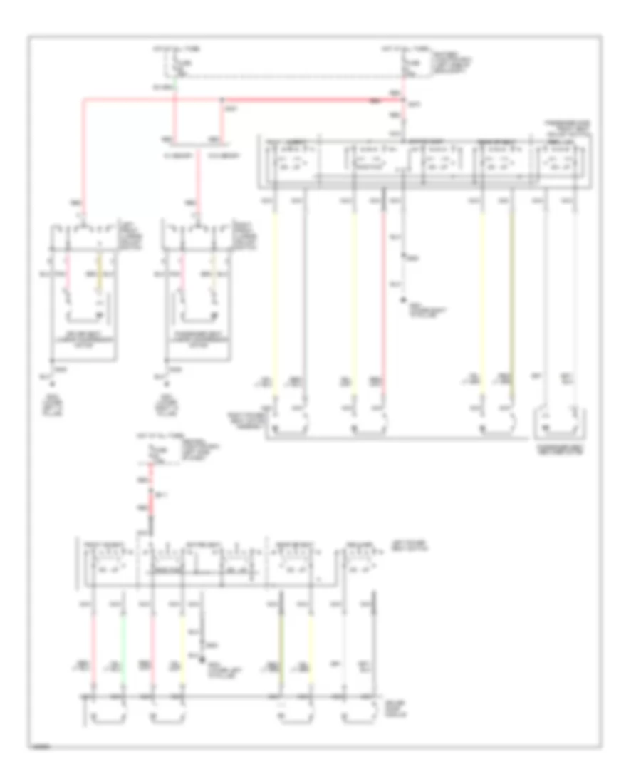 Power  Lumbar Seat Wiring Diagram, Except Long Wheel Base for Lincoln Town Car Cartier L 2002