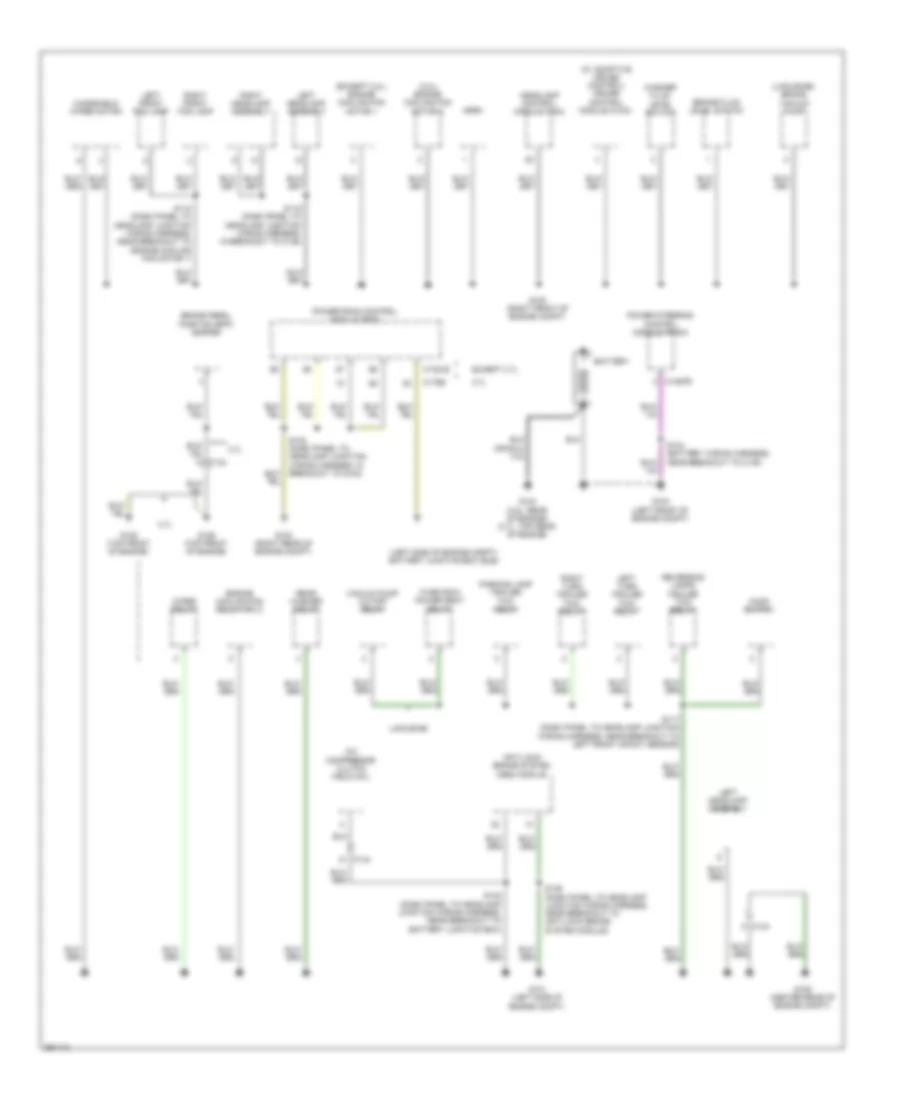 Ground Distribution Wiring Diagram 1 of 5 for Lincoln MKT EcoBoost 2013