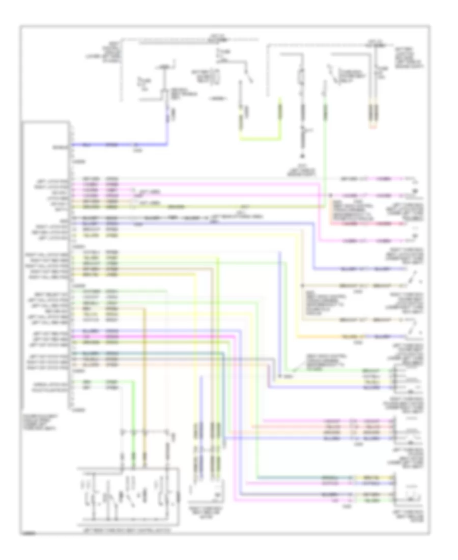 Third Row Folding Seat Wiring Diagram for Lincoln MKT EcoBoost 2013