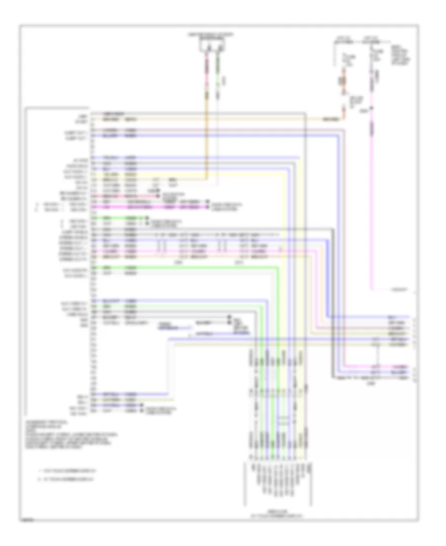SYNC Radio Wiring Diagram 1 of 2 for Lincoln MKZ Hybrid 2013