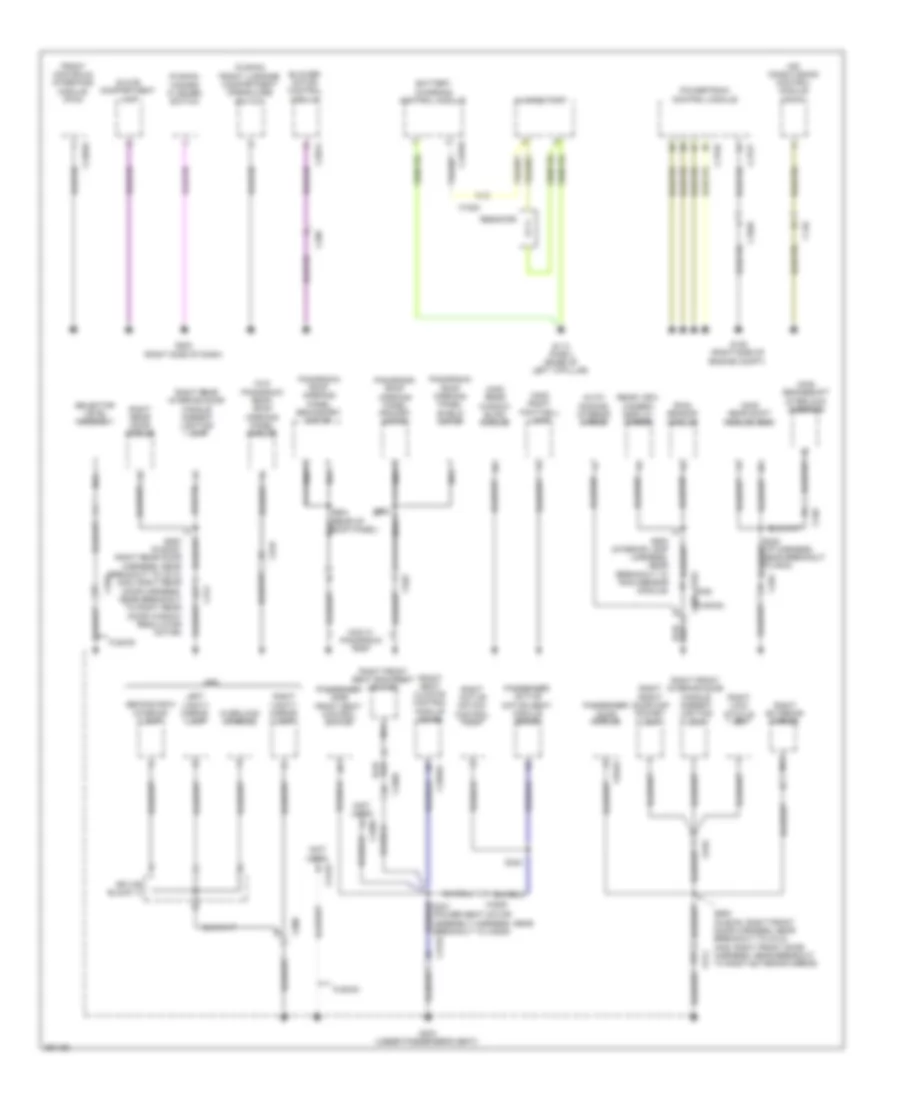 Ground Distribution Wiring Diagram, Hybrid (3 of 4) for Lincoln MKZ Hybrid 2013