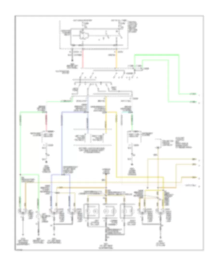 Exterior Lamps Wiring Diagram (1 of 2) for Lincoln Aviator 2003