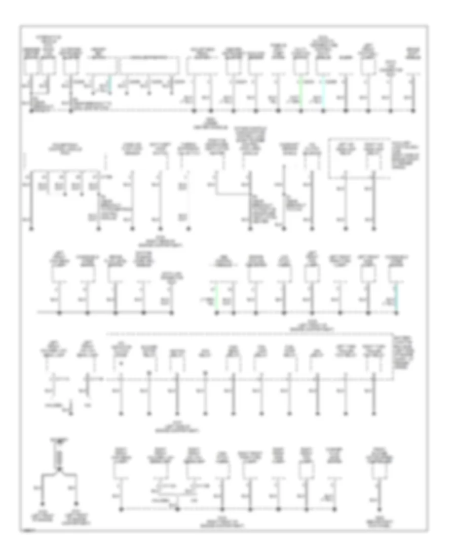 Ground Distribution Wiring Diagram 1 of 3 for Lincoln Aviator 2003