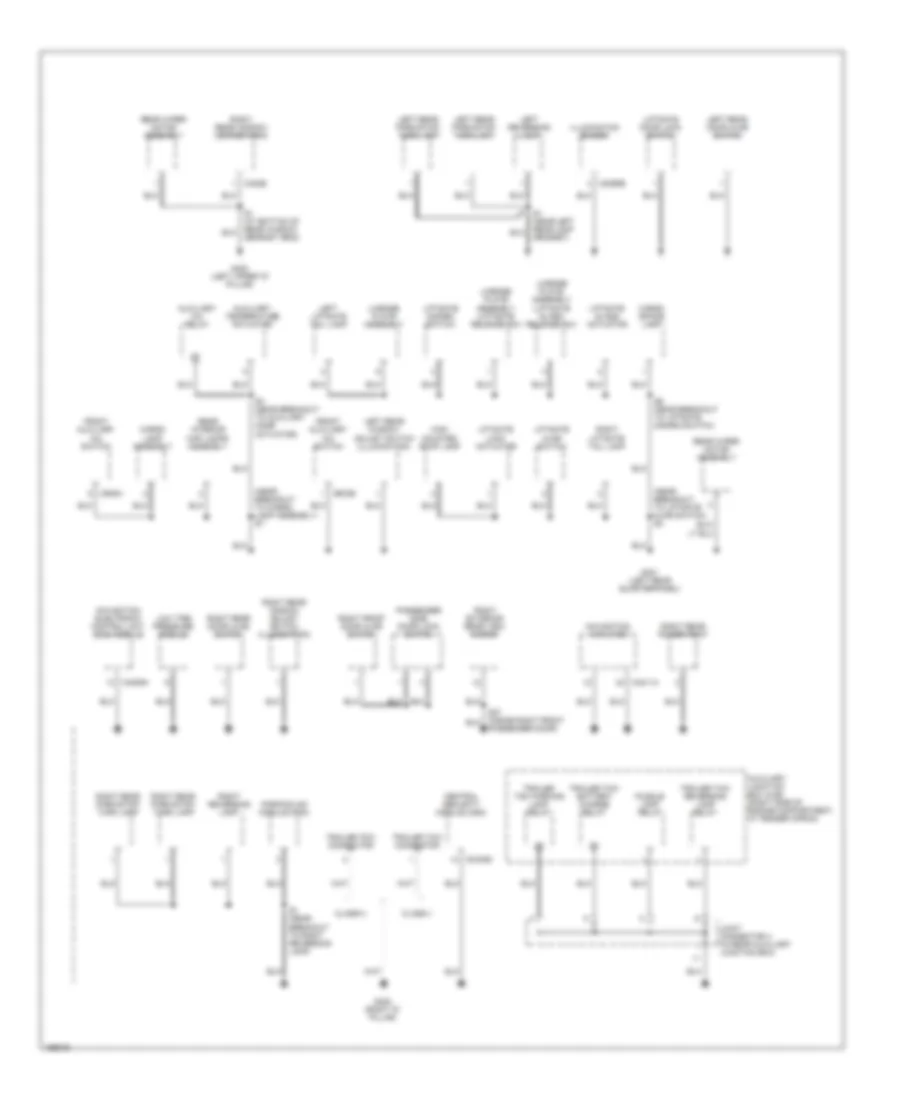 Ground Distribution Wiring Diagram (3 of 3) for Lincoln Aviator 2003