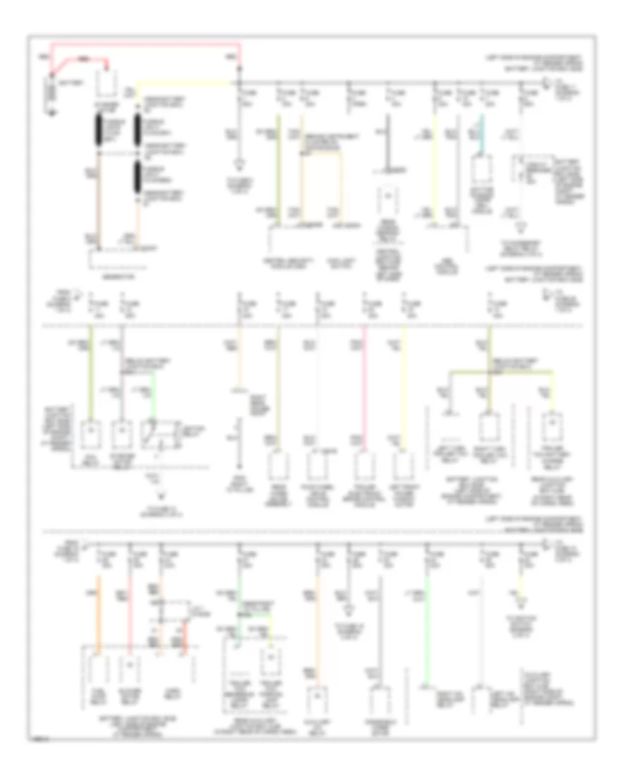 Power Distribution Wiring Diagram 1 of 4 for Lincoln Aviator 2003