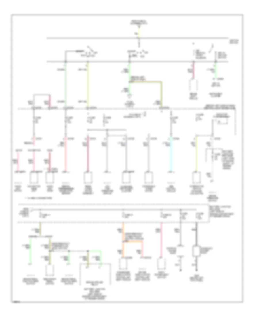 Power Distribution Wiring Diagram (2 of 4) for Lincoln Aviator 2003