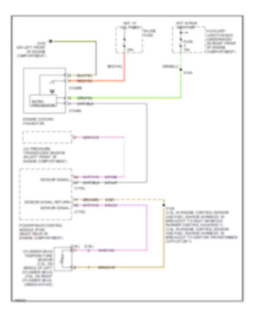 Cooling Fan Wiring Diagram for Lincoln LS 2003