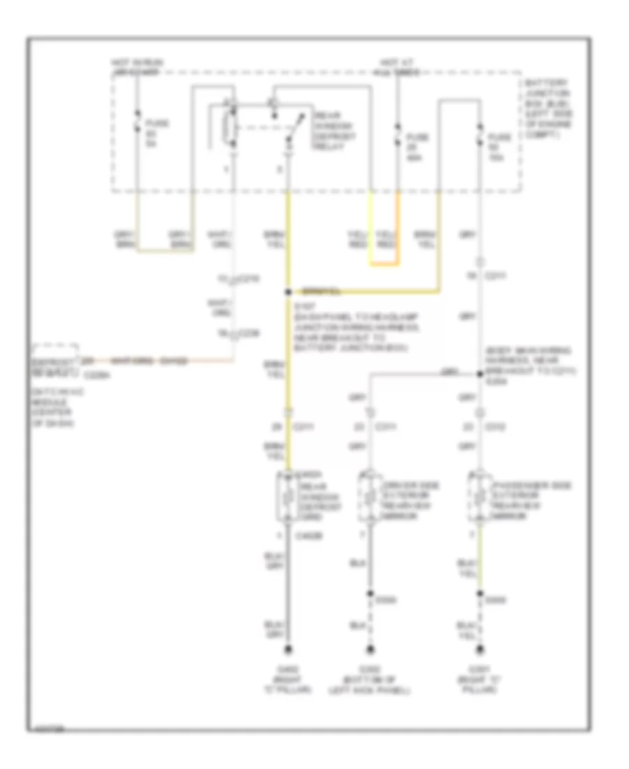 Defoggers Wiring Diagram for Lincoln MKS 2014