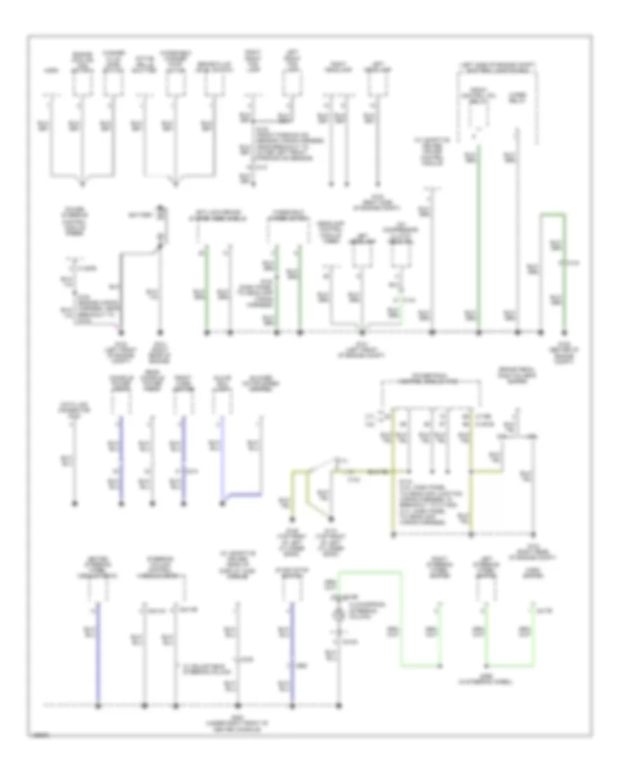 Ground Distribution Wiring Diagram 1 of 3 for Lincoln MKS 2014