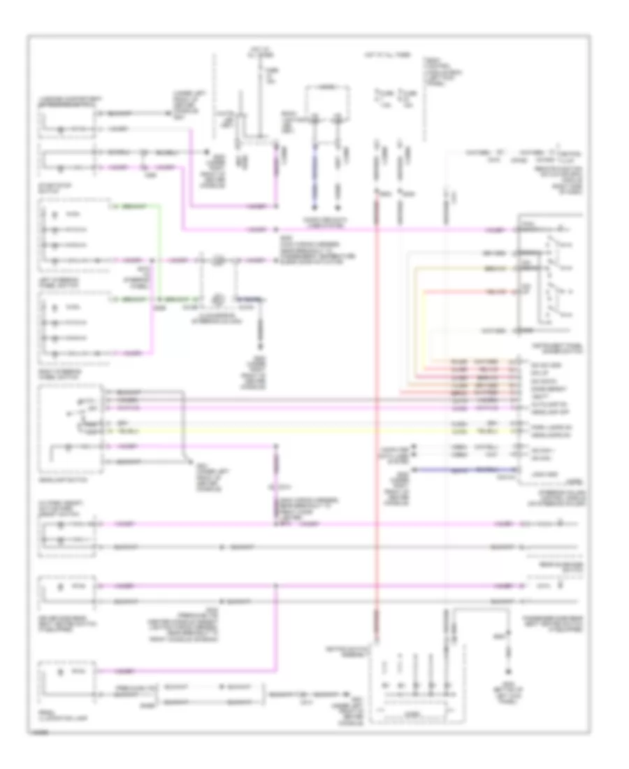 Instrument Illumination Wiring Diagram for Lincoln MKS 2014