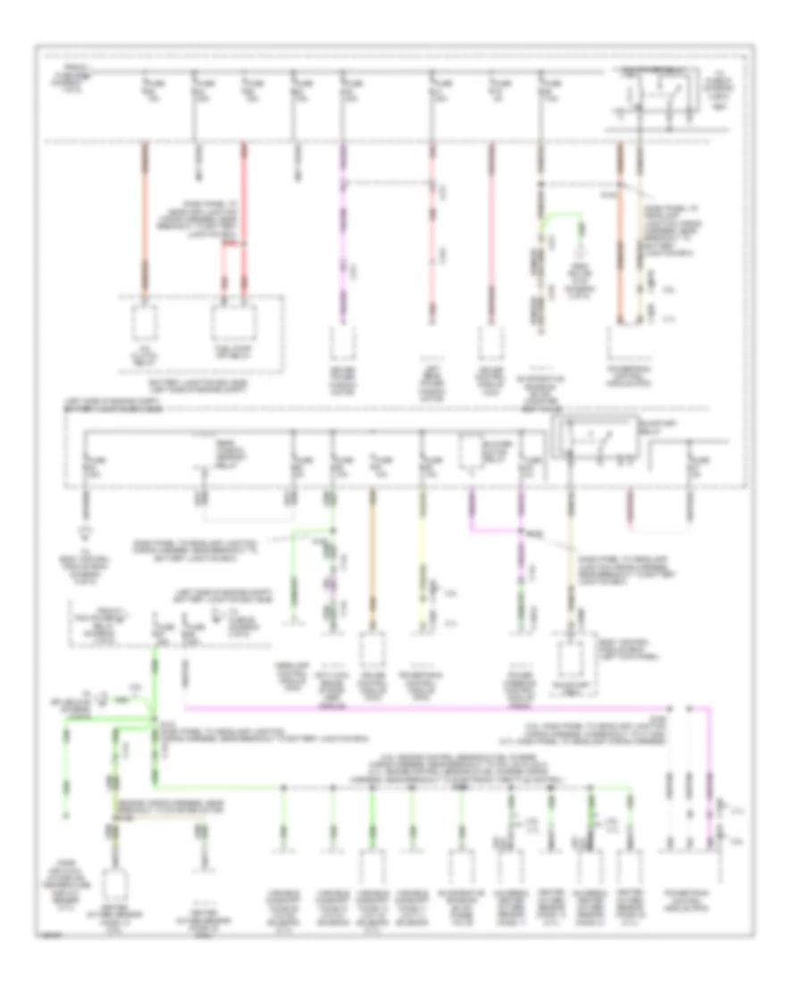 Power Distribution Wiring Diagram (2 of 5) for Lincoln MKS 2014
